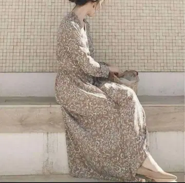 일본제 Plage 플라주 꽃무늬 플라워 프린트 롱 원피스