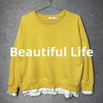 Beautiful Life 맨투맨 레이어드 디자인 루즈핏 L 사이즈