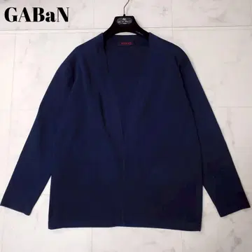 새상품급 캐반 코튼 폴리에스테르 V넥 가디건 네이비 M