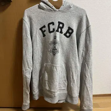 FCRB 그레이 후드 부착 후드티