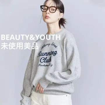 [새상품급] BEAUTY&YOUTH 자수 로고 니트 풀오버