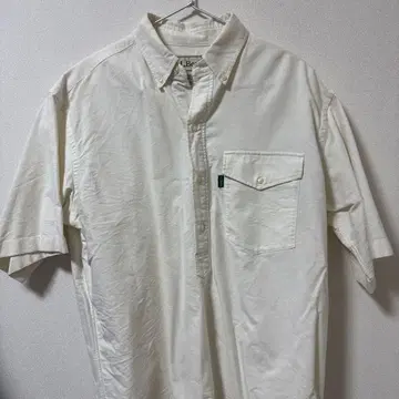 L.L.Bean 화이트 반팔 셔츠 REG SMALL