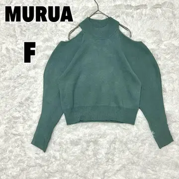 MURUA 무루아 (F) 숄더 오픈 퍼프 니트