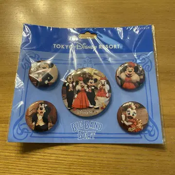도쿄 디즈니 리조트 빅밴드 비트 캔뱃지 5개 세트