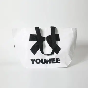 YOUHEE 리본 포함 토트백 화이트