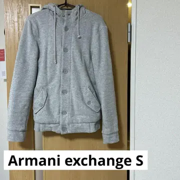 Armani exchange S 그레이 버튼 후드티