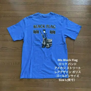 00s Black Flag 락 밴드 골든 사이즈 레어 디자인
