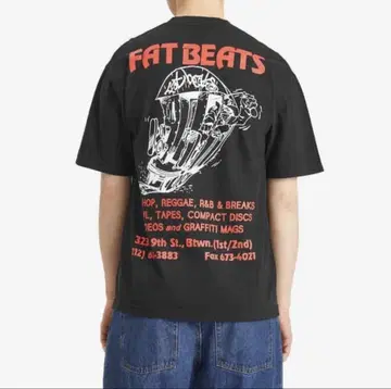 PLEASURES x FAT BEATS T-SHIRT XL