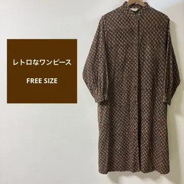 레트로 롱 원피스 프리 사이즈 구제 의류 vintage 여성용 겉옷
