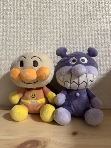 호빵맨 세균맨 봉제 인형 2개 세트