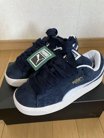 PUMA 스웨이드 스니커즈 네이비 23.5cm