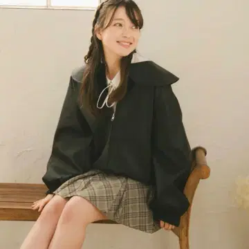 amr.암르 둥근 카라 가죽 자켓 리본 가죽 점퍼 맨투맨