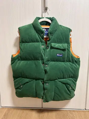 Penfield 다운 베스트 그린/오렌지