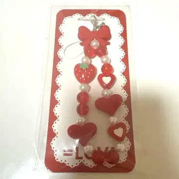 =LOVE 이코러브 의상 모티브 비즈 스트랩 토쿠베츄