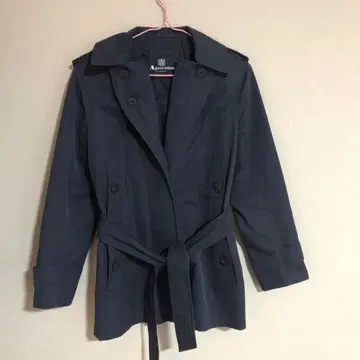 Aquascutum LONDON 트렌치코트 네이비 미들 기장 영국제