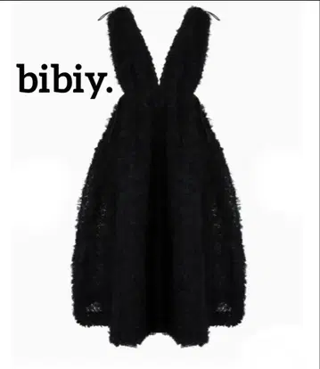 [ 택 포함 새상품 ] Bibiy NOELLE SHEER DRESS 블랙