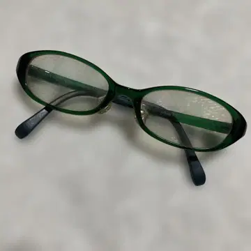 JINS PC 그린 오벌 프레임 안경