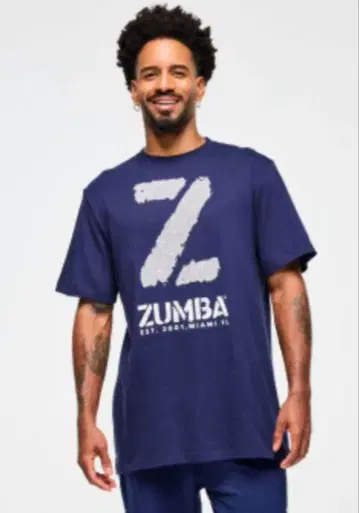 정품 ZUMBA Blue Jean Tees 네이비 미사용 새상품