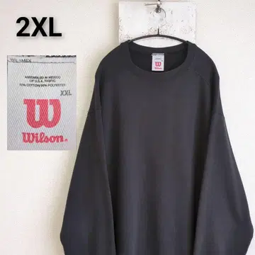 구제 의류 Wilson 윌슨 무지 맨투맨 블랙 2XL