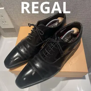 REGAL 블랙 스트레이트 팁 리걸 남성용 26cm 22FR