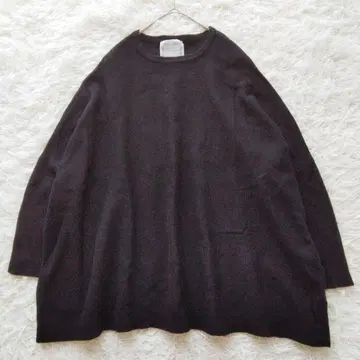 BEARDSLEY 빅 니트 풀오버 크루넥 울 블랙