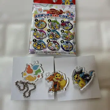 메가 판초를 입은 피카츄 아크릴 참 덤 포함