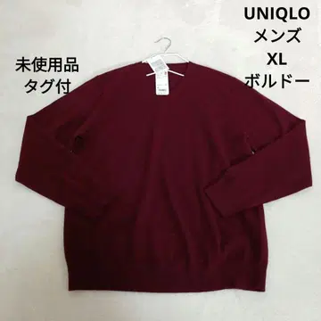 [택 포함] UNIQLO 남성용 캐시미어 니트 XL 사이즈 보르도