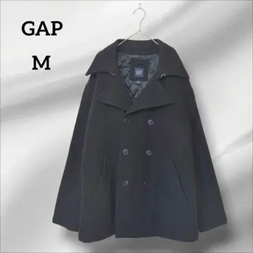 GAP 더블 브레스트 피 코트 울 블랙 M
