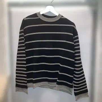 pas de calais 긴팔 스웨터 36 블랙과 그레이