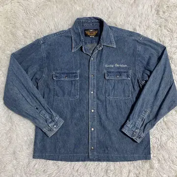할리데이비슨 데님 셔츠 L 사이즈