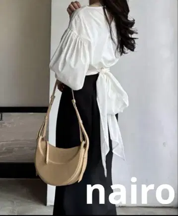 nairo 나이로 랩 리본 블라우스 화이트