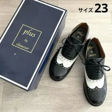 플러스 바이 쇼세 윙팁 맨슈즈 23cm 바이컬러