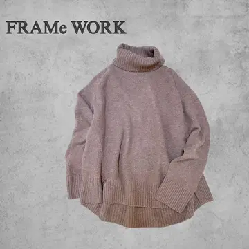 FRAMeWORK 울 캐시미어 터틀 니트 오버사이즈