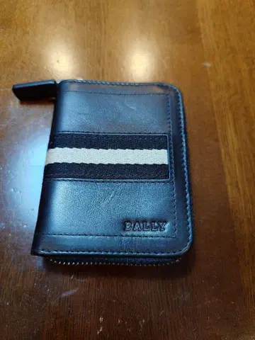 BALLY 블랙 가죽 코인 케이스