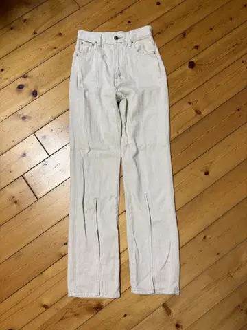 HW CENTER SEAM SLIT PT-E IVOY3 화이트 데님
