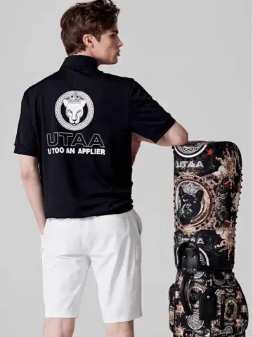 [라스트 새상품] UTAA 블랙 피케 셔츠 속건성 골프 반팔 XL