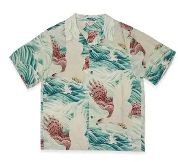 SAPEur Hataka Aloha Shirt S/S ShirtGreen