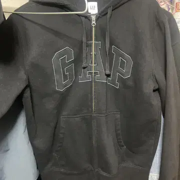 GAP 블랙 집업 후드티 M 빅갭