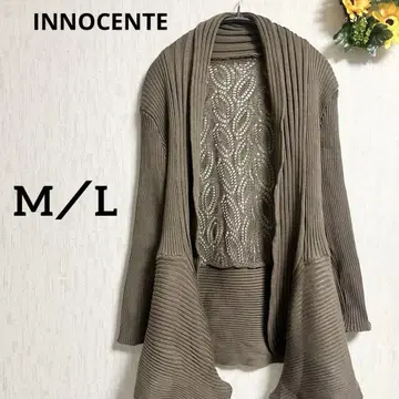 INNOCENTE 브라운 레이스 가디건 긴팔 M-L 브라운
