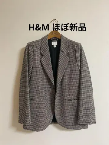 H&M 체크 무늬 테일러드 자켓 새상품급