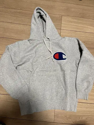 Champion 그레이 후드티 LARGE