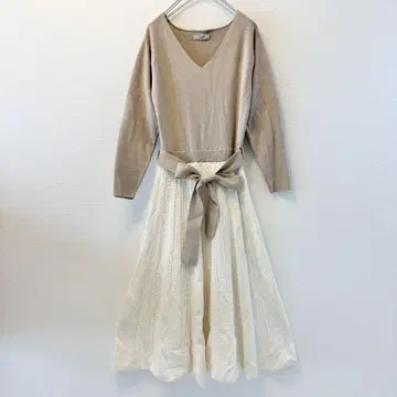 노엘라 Noela 니트 원피스 롱 베이지