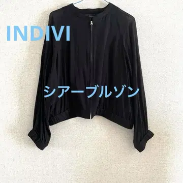 [컨디션 최상] INDIVI 블랙 시어 블루종