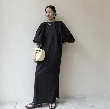 anuke 컷워크 자수 드레스 anuke 레이스