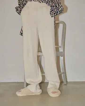 TODAYFUL 투데이풀 이지 립 니트 팬츠 에크루 S