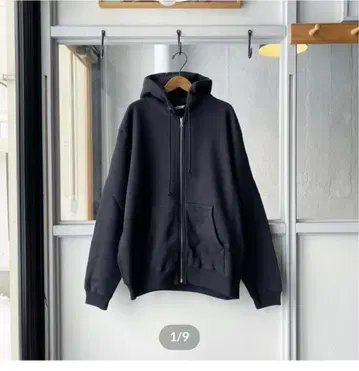 AURALEE HEAVY BD SWEAT ZIP PARKA