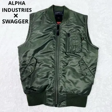 ALPHA INDUSTRIES x SWAGGER 베스트 리버서블 y2k