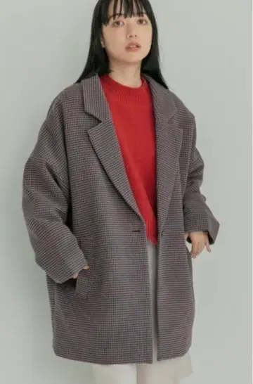LOWRYS FARM 체크 루즈 자켓