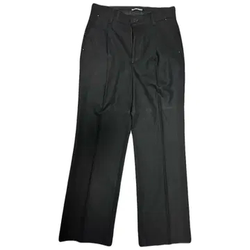 MAISON MINED 블랙 스트레이트 슬랙스