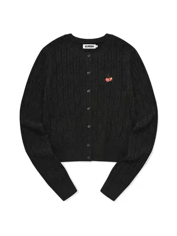 미개봉 새상품 KIRSH 블랙 케이블 니트 가디건 S 사이즈